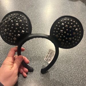 Studded Disney Mickey Ears with chains